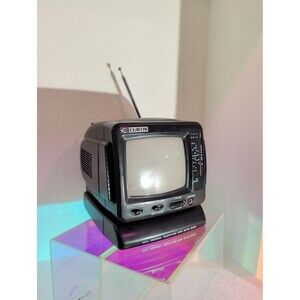 Curtis RT068GA 5" Vintage Black & White Television with AM/FM Radio